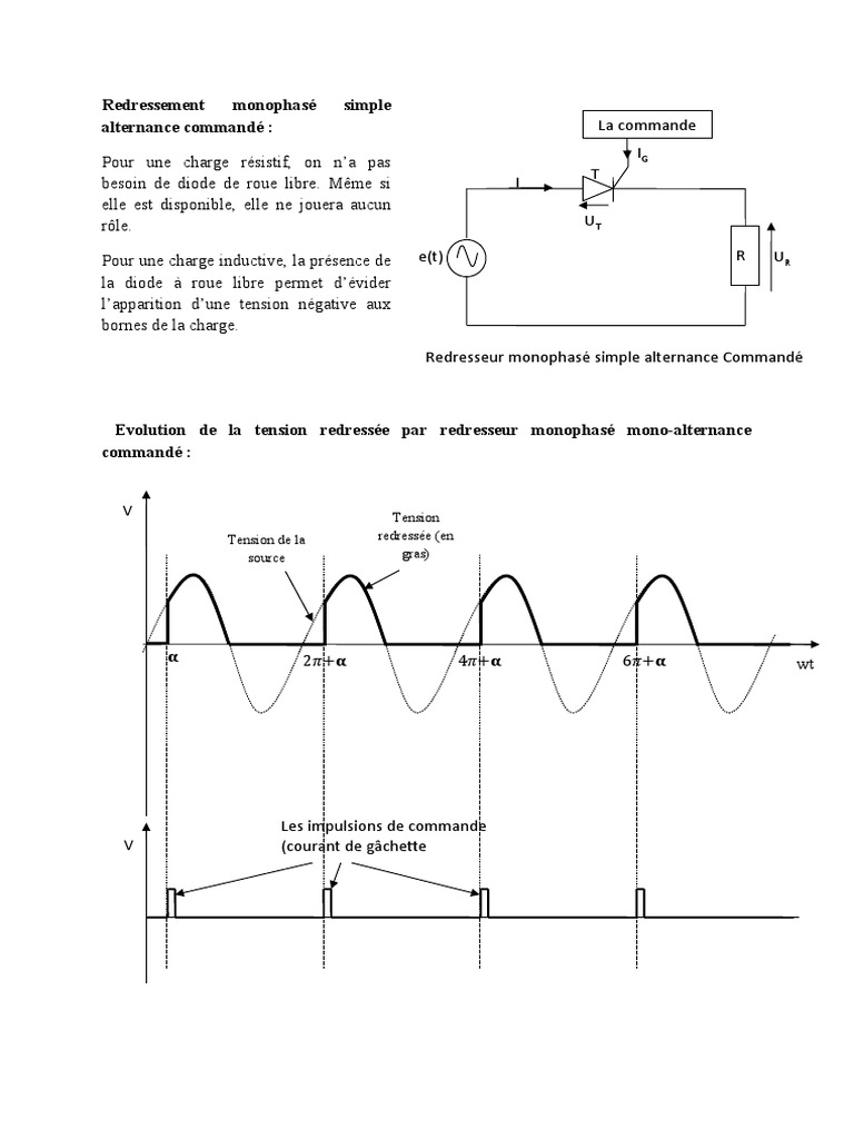Redressement monophasé simple alternance | PDF