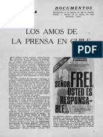 Suplemento de la revista Punto Final, no. 100, 17-3-1970, Los amos de la prensa en Chile