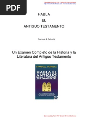 Samuel J Schultz Habla El Antiguo Testamento Septuaginta Biblia