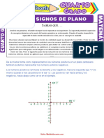 Ley de Signos en El Plano Cartesiano para Cuarto Grado de Primaria