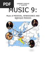 Music 9:: Music of Midieval, Renaissance and Baroque Periods