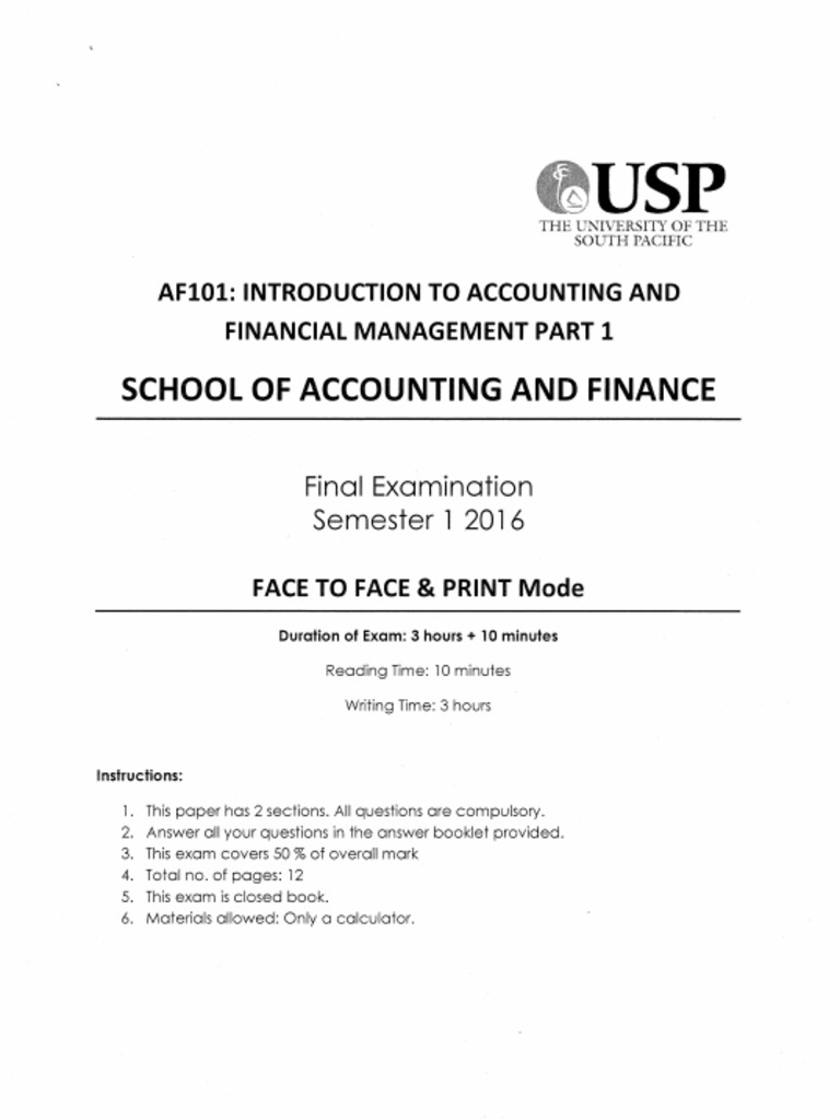 AF101 Exam | PDF