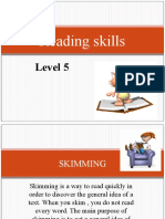 Skimming and Scanning Powerpoint Presentation
