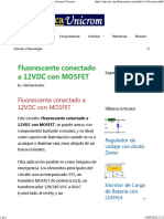 Fluorescente Conectado A 12VDC Con MOSFET - Electrónica Unicrom