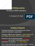 Report Writing Lecture: Aerospace 305W Laboratory