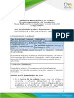 Guia de Actividades y Rúbrica de Evaluación - Fase 2 - Reconocimiento de La Línea Base Ambiental y Normatividad