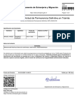 Ampliación de Solicitud de Permanencia Definitiva en Trámite