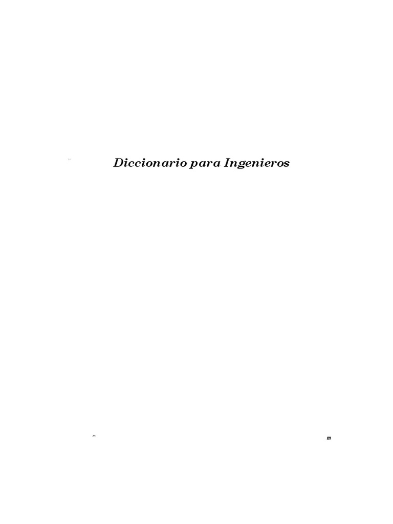 Diccionario para Ingenieros (Español-Inglés, English-Spanish) 2 PDF, PDF, Diccionario