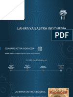 Lahirnya Sastra Indonesia