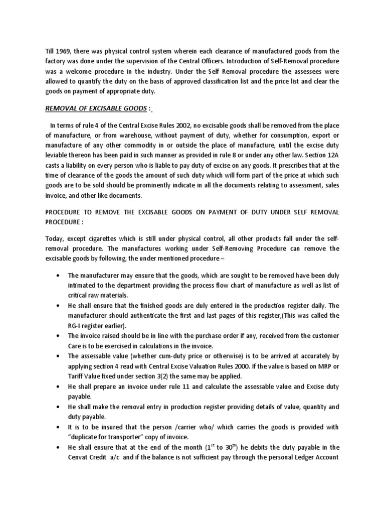 Central Excise | PDF | Invoice | Debits And Credits