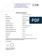 Trident Hydro Jetting Pte LTD: Certificate of Performance