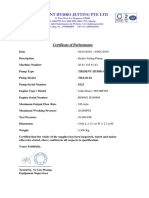 Trident Hydro Jetting Pte LTD: Certificate of Performance