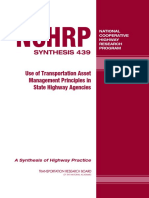 TRANSPORTATION RESEARCH BOARD, Use of Transportation Asset Management Principles in State Highway Agencies, 2013