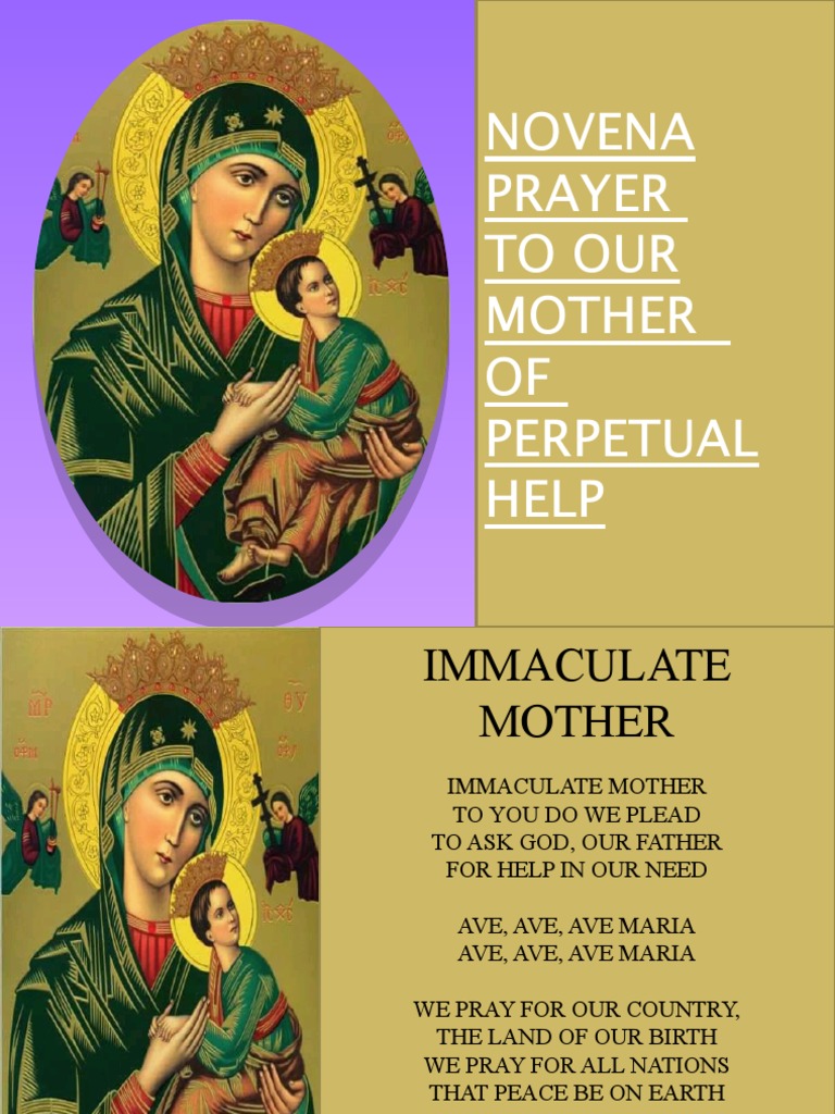 Novena Prayer To Our Mother OF Perpetual Help | PDF | Penance | Eucharist