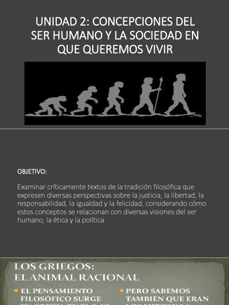 Unidad 2 Las Concepciones Del Ser Humano y La Sociedad en Que Queremos ...