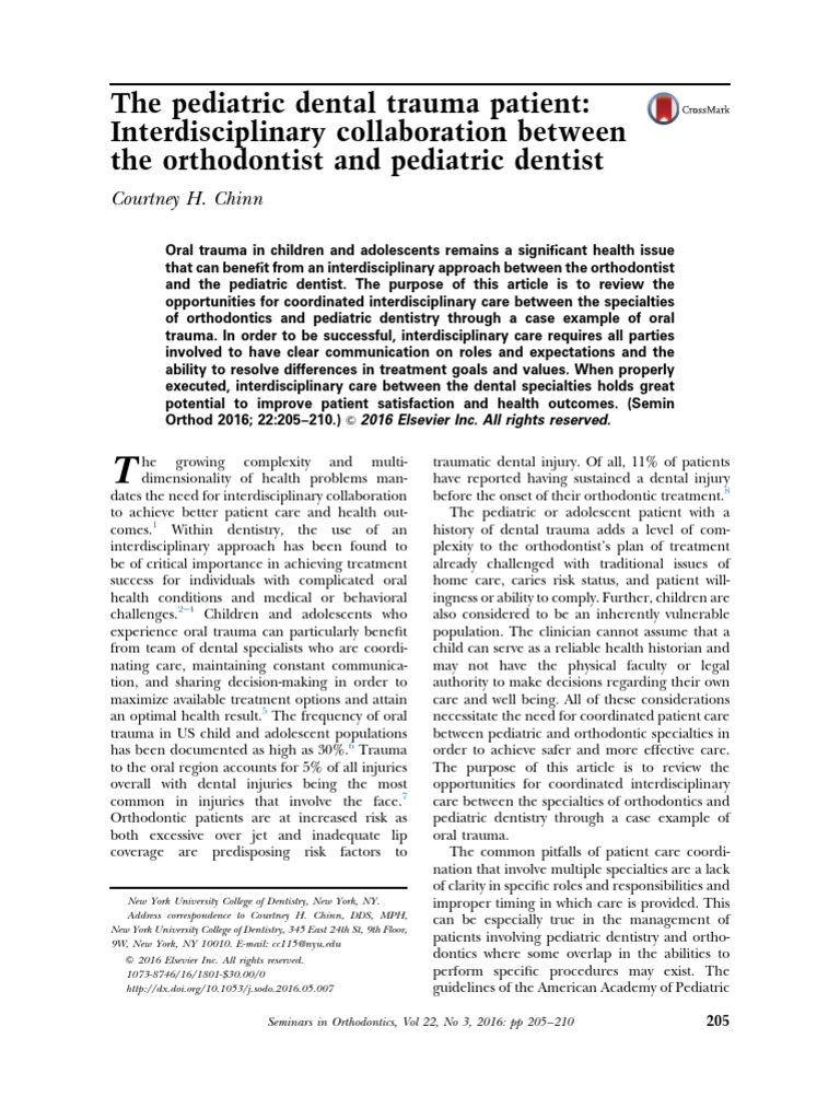 Coordinated Care Between Orthodontics and Pediatric Dentistry A Case