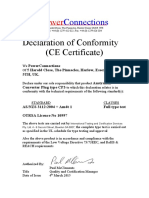 Declaration of Conformity (CE Certificate) : Power