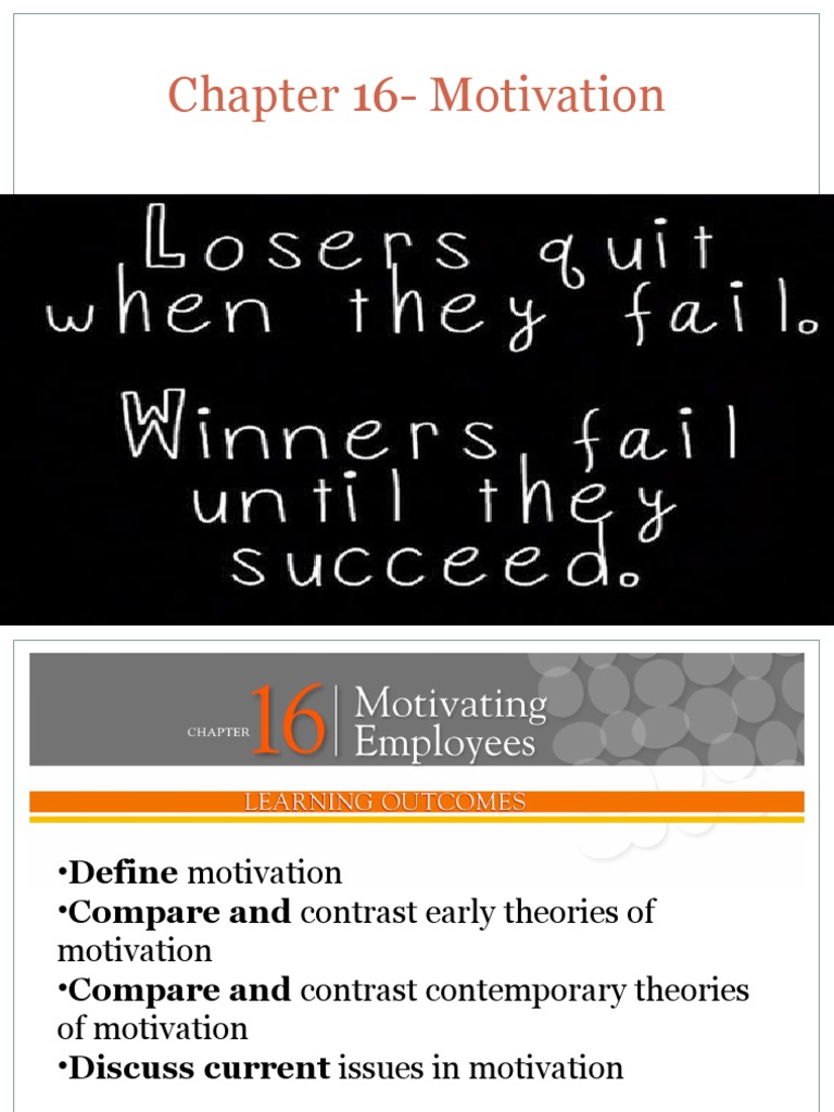 Chapter 16 Motivation | PDF | Motivation | Motivational