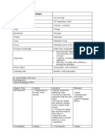 Teaching and Learning Details