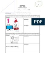 Mathematics Year 3 Johari Addition of Money
