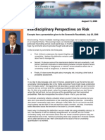 Mauboussin - Interdisciplinary Perspectives On Risk PDF
