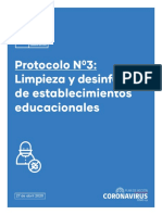 Protocolo N° 3 limpieza y desinfeccion