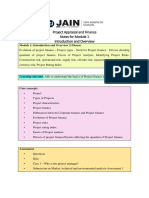 Project Appraisal and Finance Notes For Module 1 Introduction and Overview