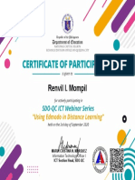 Renvil I. Mompil: Maria Cristina N. Marquez ICT Section Head, SDO-QC