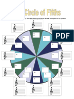 Music Theory Worksheets Circle of Fifths With Key Signatures PDF