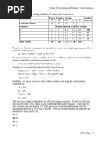 Linear Programming Refining Transportation