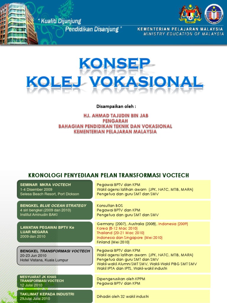 Konsep Kolej Vokasional Kpm Pdf