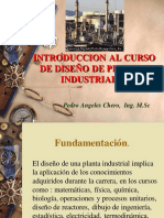 Introduccion Al Curso de Diseño de Plantas Industriales: Pedro Angeles Chero, Ing. M.SC