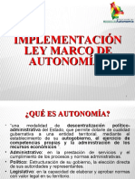 Implementación Ley Marco de Autonomías