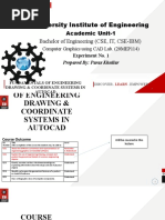 Fundamentals of Engineering Drawing & Coordinate Systems in AutoCAD