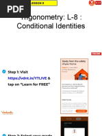 Trigonometry: L-8: Conditional Identities