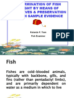 Determination of Fish Caught by Means of Explosives & Preservation of Fish Sample Evidence