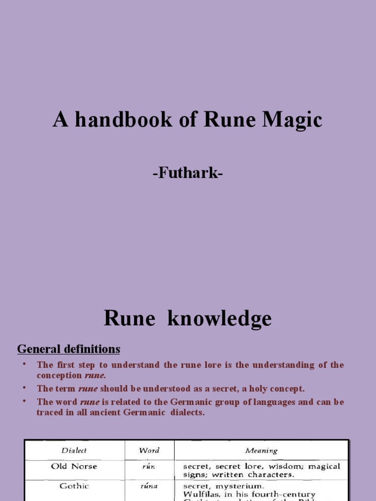 A Handbook of Rune Magic | PDF | Runes | Universe