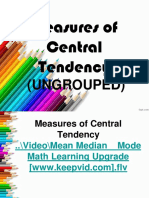 9 Measures of Central Tendency (Ungrouped) PDF