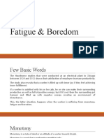How Monotony, Boredom and Fatigue Impact Workers and Productivity