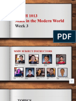 MATH 1013 Math in The Modern World: Week 3