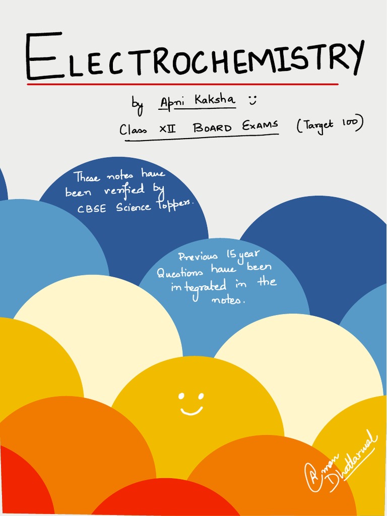 Electrochemistry Notes PDF PDF