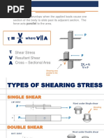 Shear Stress and Bearing Stress