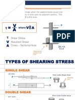 Shear Stress and Bearing Stress