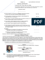 FORM 1-A Medical Certificate