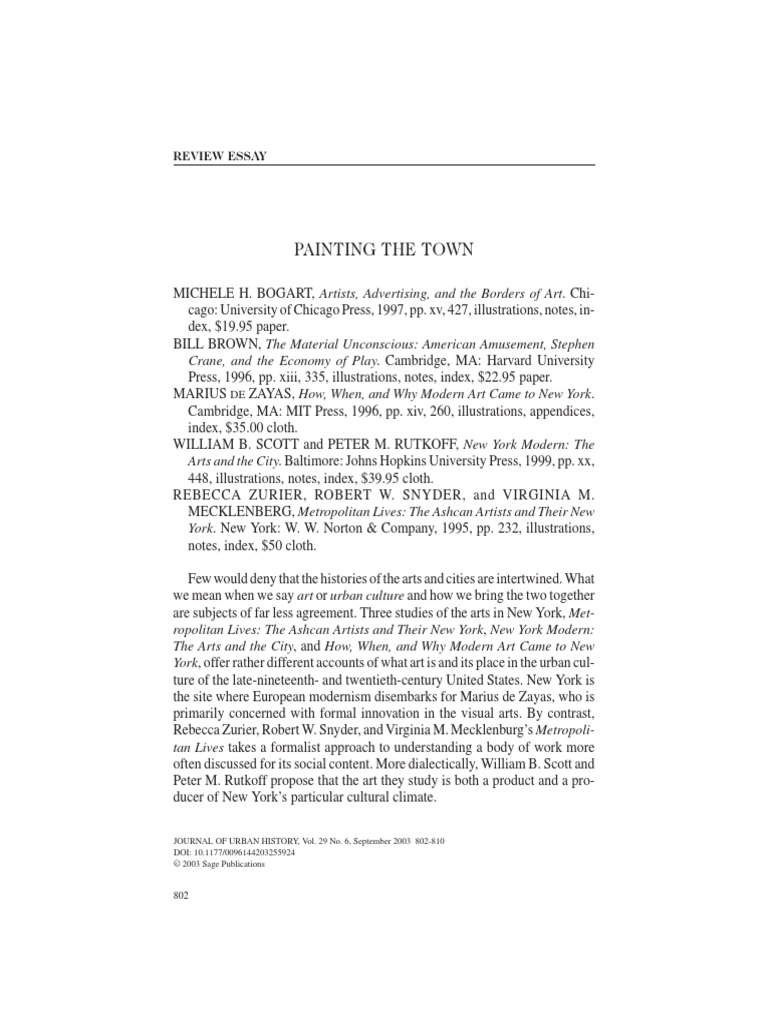 Painting The Town Review Essay PDF Jazz Paintings