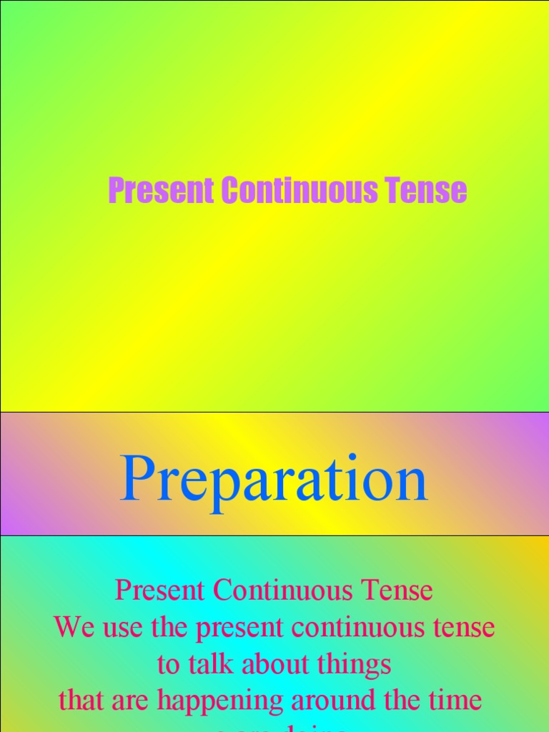 Present Continuous Tense Explained | PDF