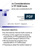 Operators Considerations On MPLS-TP OAM Tools