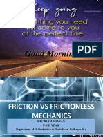 Friction VS Frictionless Mechanics