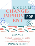 Curriculum Change Phase V