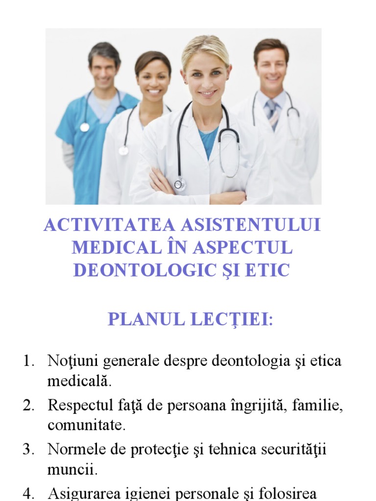 Activitatea Asistentului Medical În Aspectul Deontologic Şi Etic | PDF